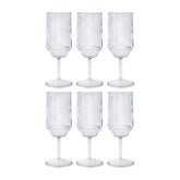 Round Clear Polycarbonate Goblet dia.2.75" h:8.25" 14 oz. (Set of 6)
